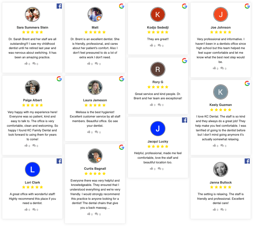 KC Family Dental Testimonials