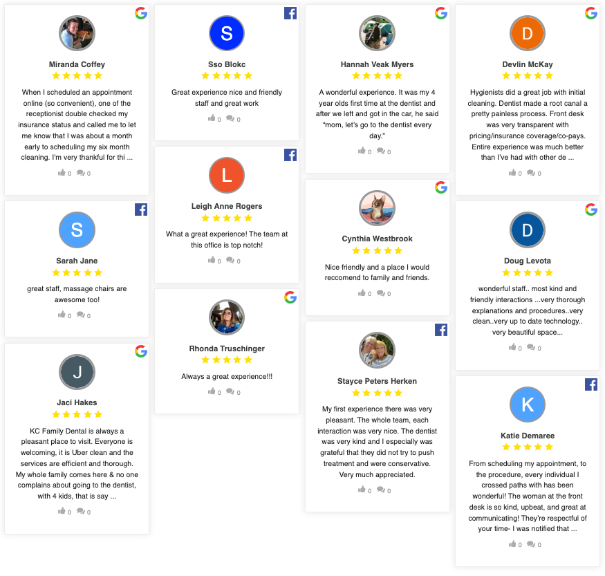 KC Family Dental Testimonials