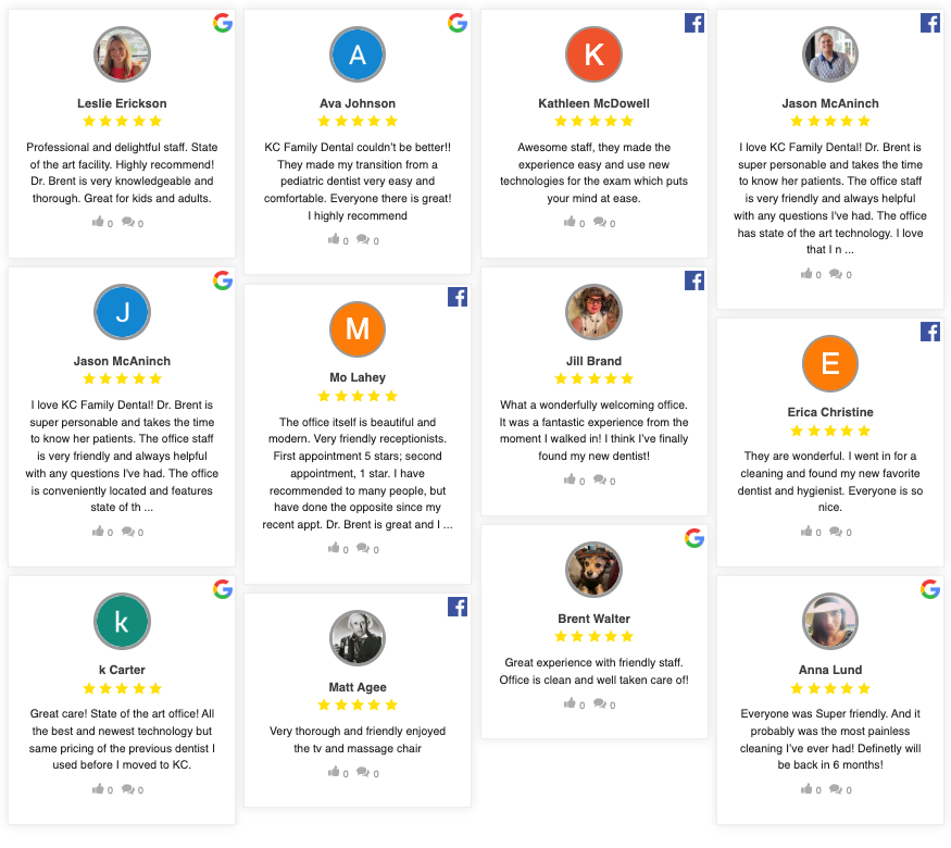 KC Family Dental Testimonials