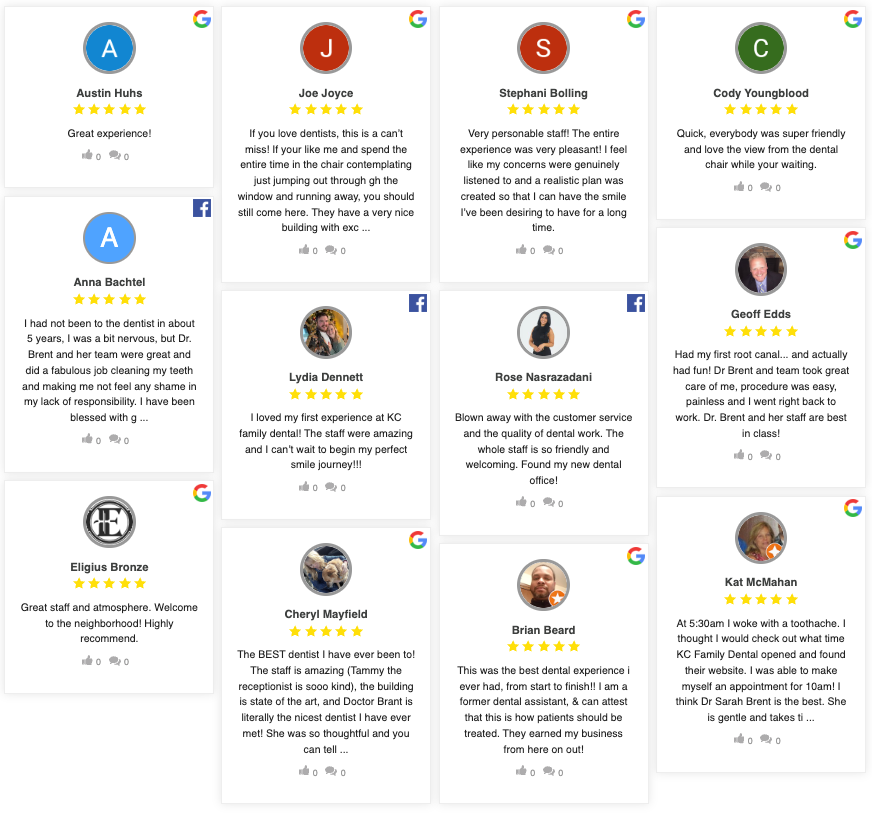 KC Family Dental Testimonials