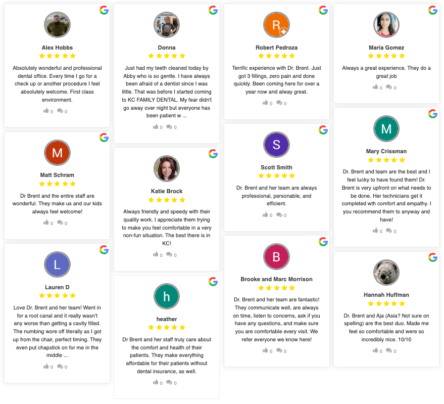 KC Family Dental Testimonials